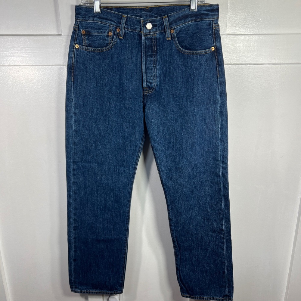 Levi Strauss & Co 501 Jeans Mens W32 L30 Button Fly Blue Denim Classic Fit